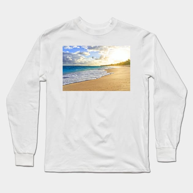 Beautiful Sunset Beach Long Sleeve T-Shirt by NewburyBoutique